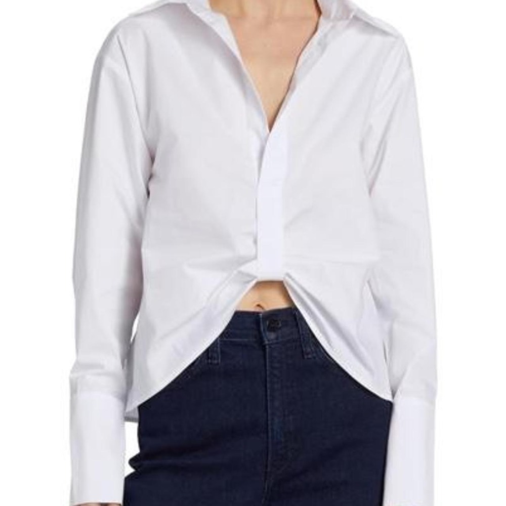 SUNNOW Women's Long Sleeve Shirt with Asymmetrical Hem Casual Loose Fit Blouse